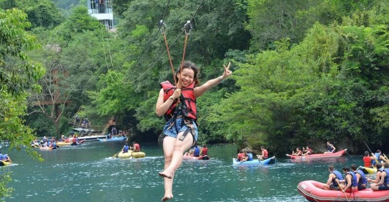 From Dong Hoi/PhongNha: Zipline at Dark Cave & Paradise Cave - Highlights of the Caves