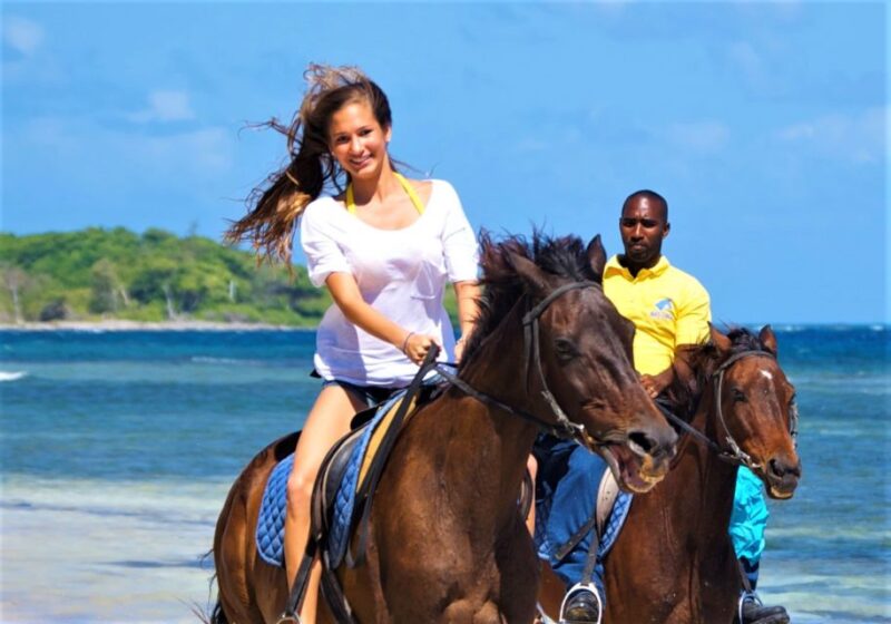 From Falmouth: Horseback Ride N Swim With Green Grotto Caves - What to Bring and Whats Not Allowed