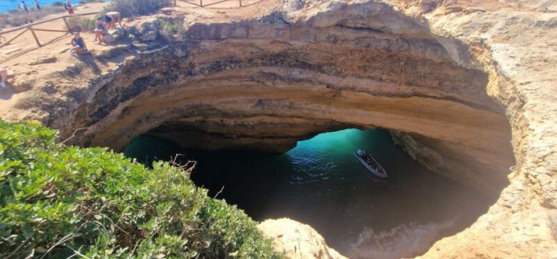 From Faro: 7 Valleys Hiking, Benagil Cave, & Snorkeling Tour - Exploring Benagil Cave