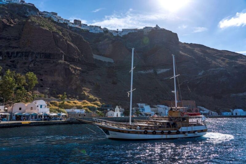 From Fira: 3 Islands Sailboat Cruise With Hot Springs Swim - Key Points