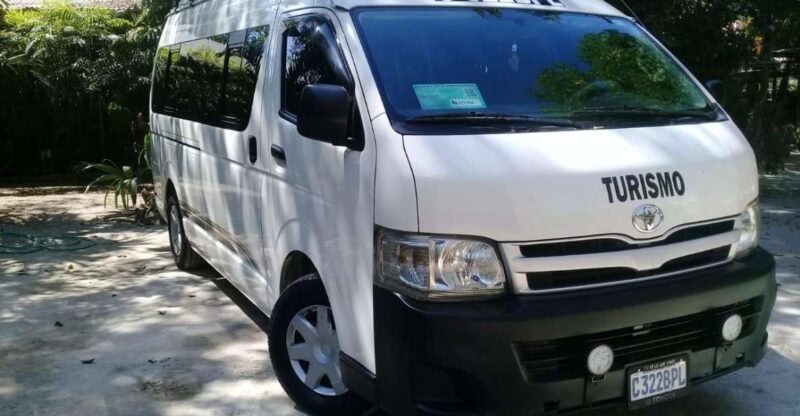 From Flores: Private Transportation to Río Dulce - Transportation Features