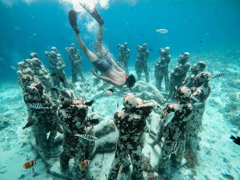 From Gili Meno: Private Snorkeling with Turtle & Statue - Navigating the Itinerary