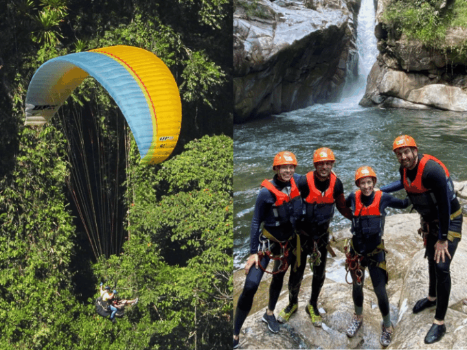From Guatape: PARAGLIDING and Cristalline CANYONING - Booking and Pricing