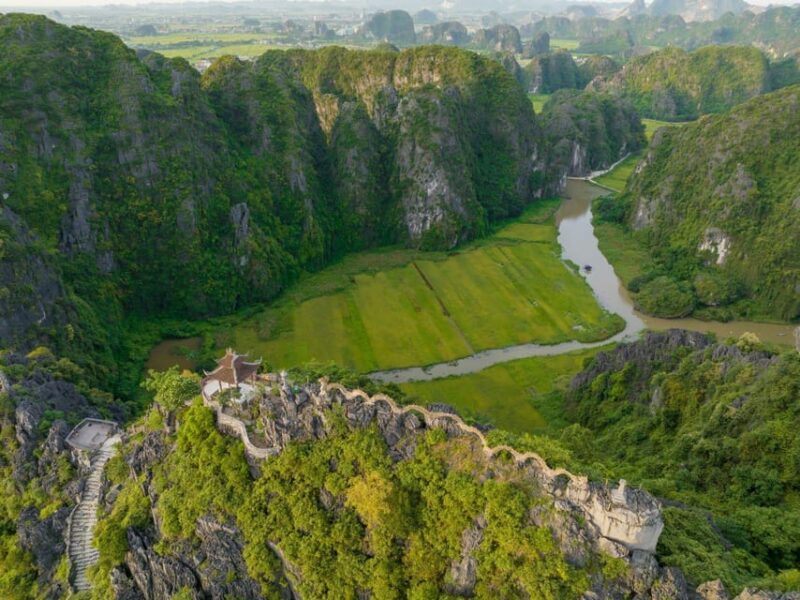 From Hanoi: Ninh Binh - Trang an - Mua Caves - Lunch & Bus - Buffet Lunch at Local Restaurant