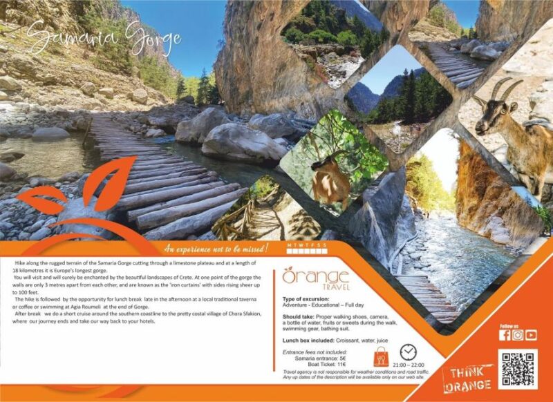 From Heraklion-Full-Day Samaria Gorge Trek Excursion - Highlights of the Excursion