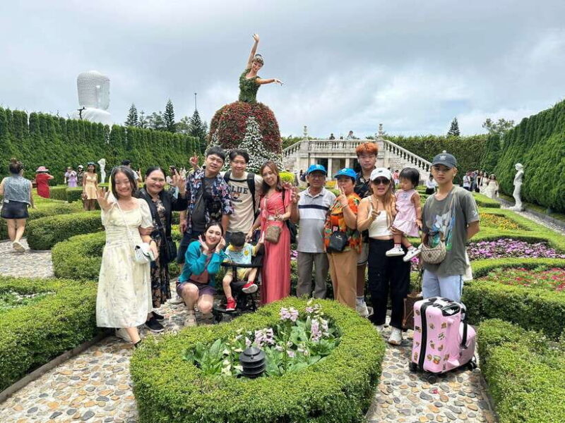From HoiAn: Golden Bridge Ba Na Hills Day Trip - France Village and Flower Garden Exploration
