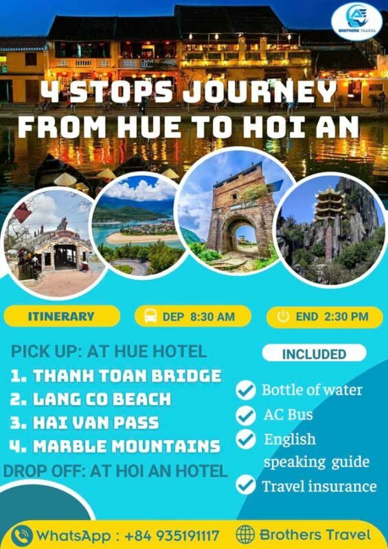 From Hue: Hoi An or Da Nang Day Trip with Stops - Key Points