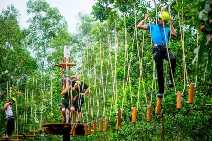 From Hue: Thanh Tan Hot Spring Zipline and Highwire Tour - Hue Hotel Pickup