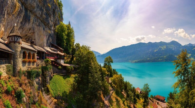 From Interlaken: Beatus Caves, Blue Lake and Lake Thun Tour - Sigriswil Panorama Bridge