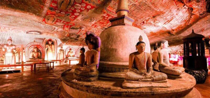 From Kandy: Sigiriya Dambulla and Minneriya Park Safari Tour - Dambulla Cave Temple