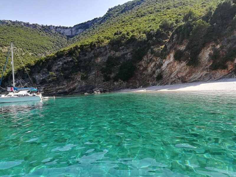 From Kefalonia: Ithaca Cruise From Sami With Fruit & Snacks - Gidaki Beach Activities