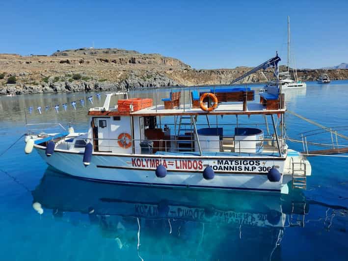 From Kolympia: Boat Trip to Lindos With 2 Swim Stops - Itinerary Highlights