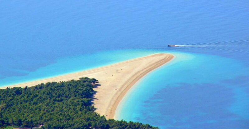 From Korcula: Brac Island and Golden Horn Private Yacht Tour - Zlatni Rat Beach