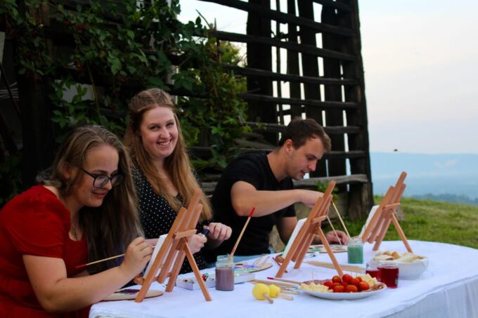 From Ljubljana: Wine Tasting Paired With Art Creation - Souvenir Artwork