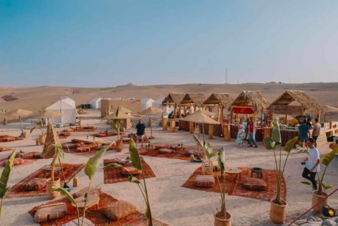 From Marrakch Agafay Desert Night Show With Dinner Camel Rid - Camel Ride and Desert Sunset