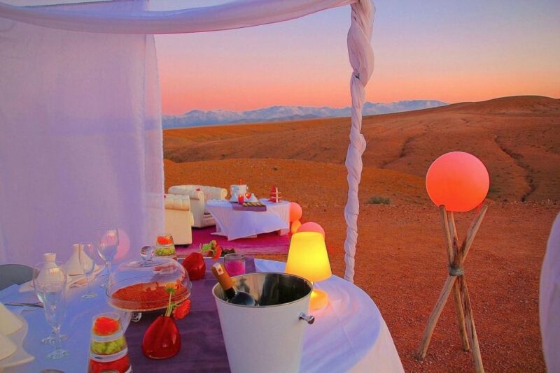 From Marrakech : Magical Dinner in Agafay Desert Wit Camel - Traditional Moroccan Cuisine