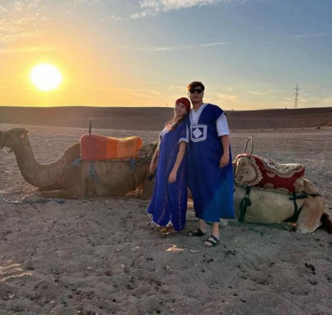 From Marrakech: Quad, Camel Ride & Dinner Show in Agafay - Camel Ride at Sunset