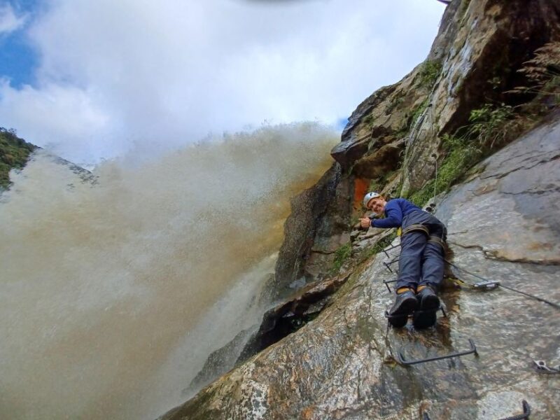 From Medellin:Powerful via Ferrata & Zipline Giant Waterfall - Adventure Highlights