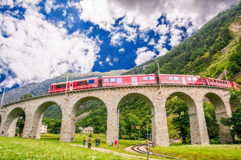 From Milan: Lake Como Cruise, St. Moritz & Bernina Red Train - Scenic Boat Cruise on Lake Como