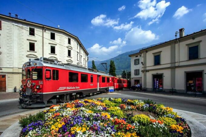 From Milan: Lake Como Cruise, St. Moritz & Bernina Red Train - Ride the Iconic Bernina Red Train