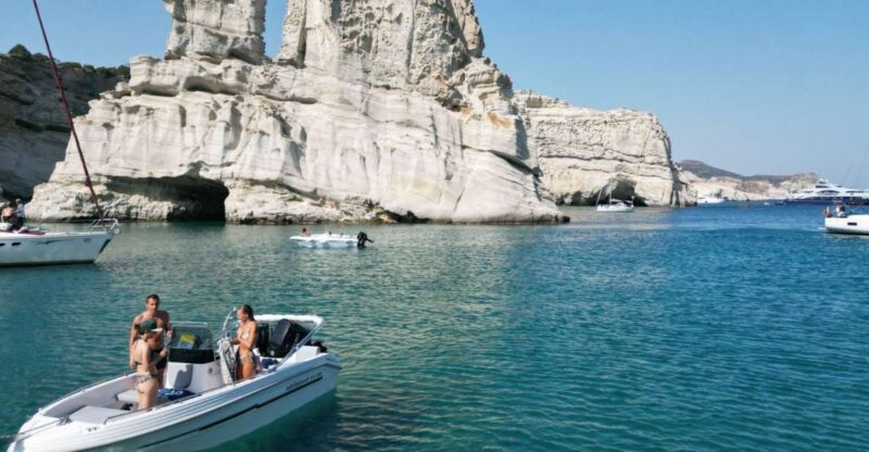 From Milos: Half-Day Private Cruise to Kleftiko & Sikia Cave - Enjoy Gerakas Beach