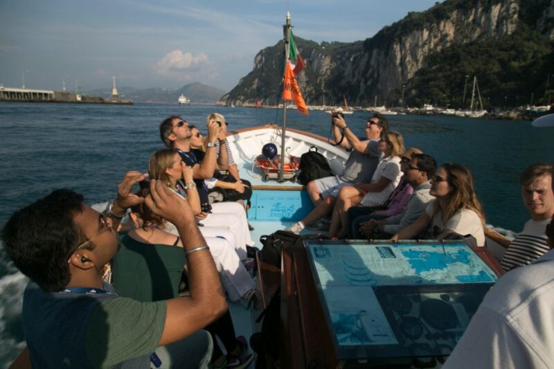 From Naples: Guided Capri Day Trip With Grottos Boat Tour - Meeting Point and Transportation