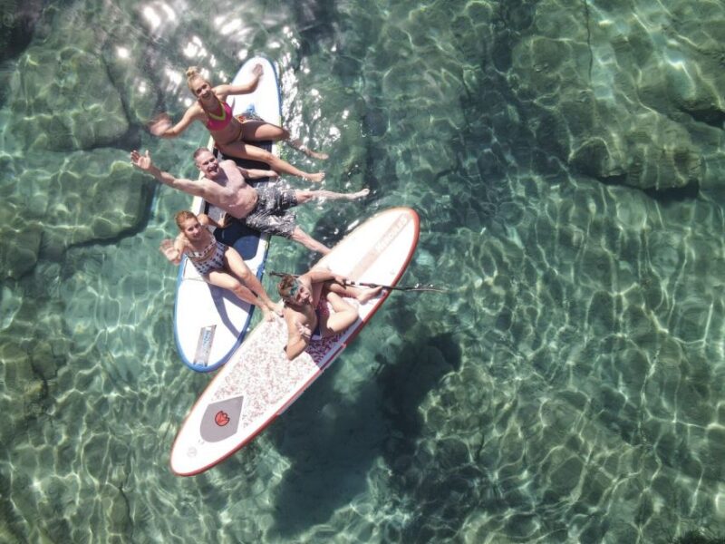 From Ornos: Mykonos Delos Catamaran Cruise With Meal & SUP - Meal and Refreshments