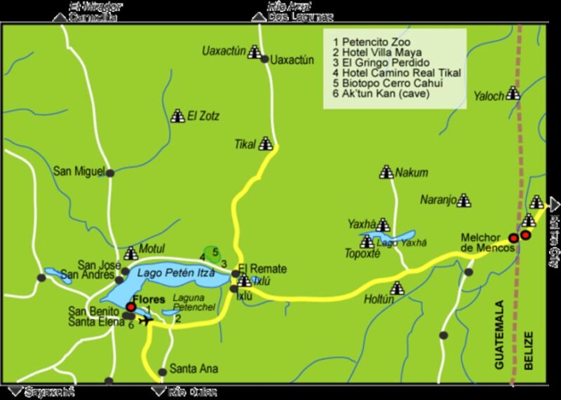 From Palenque: Transfer to Flores Guatemala - Transportation Details