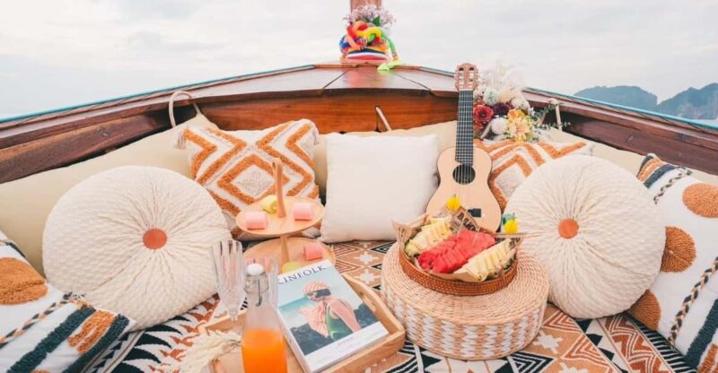 From Phi Phi: Luxury Longtail Boat Charter Phi Phi Island - Taking in Ao Pileh Lagoon