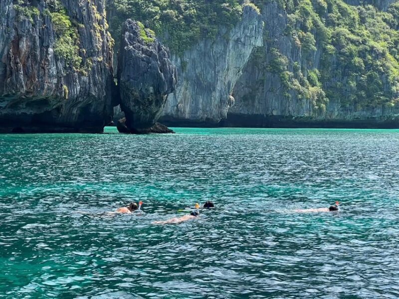 From Phi Phi: Luxury Longtail Boat Charter Phi Phi Island - Snorkeling at Loh Sama Bay
