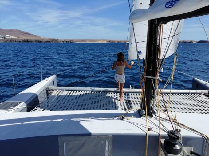 From Playa Blanca: Sailing Tour on a Racing Catamaran - Pick-up Service