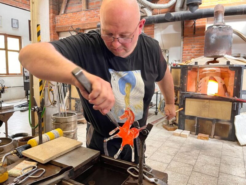 From Prague: Bohemian Glass Crystal Private Tour With Lunch - Glassmaking Experience
