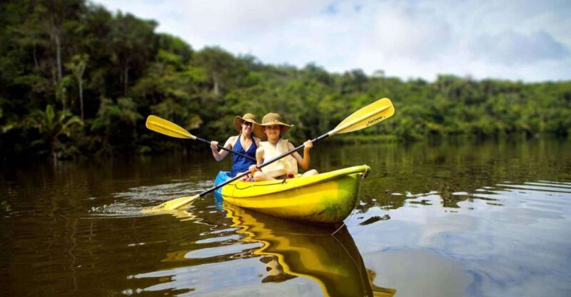 From Puerto Maldonado || Kayak Tour +Monkey Island for 1 Day - Jungle Zip Line Adventure