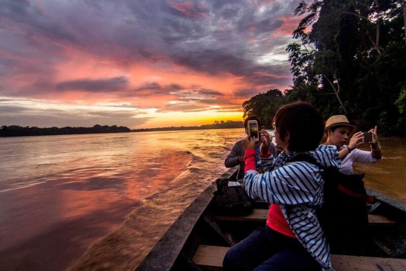 From Puerto Maldonado || Sunset Boat Ride for 3 Hours || - Experience Description