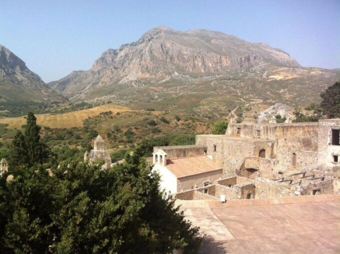 From Rethymno: Imbros Fragkokastello Plakias Moni Preveli - Moni Preveli Stop
