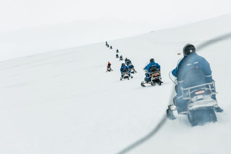 From Reykjavik: Golden Circle and Glacier Snowmobile Tour - Geysir Hot Springs