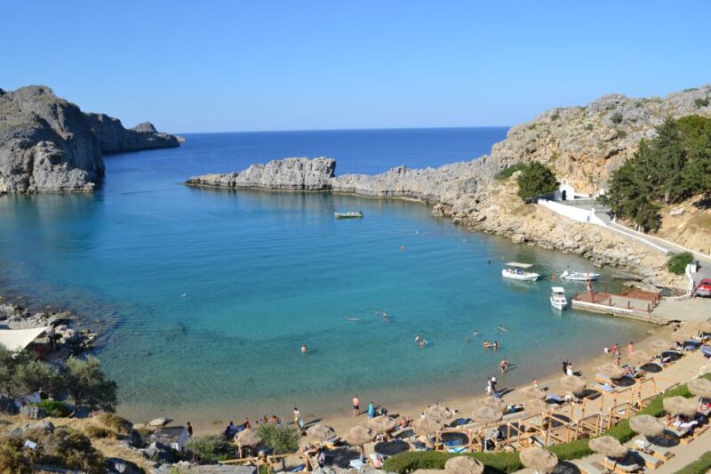 From Rhodes: Lindos and 7 Springs Valley Bus Tour - Acropolis of Lindos