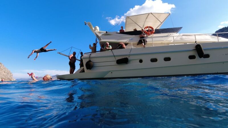From Rhodes: Yacht Cruise to Lindos With Lunch and Drinks - Final Stop at Anthony Quinns Bay