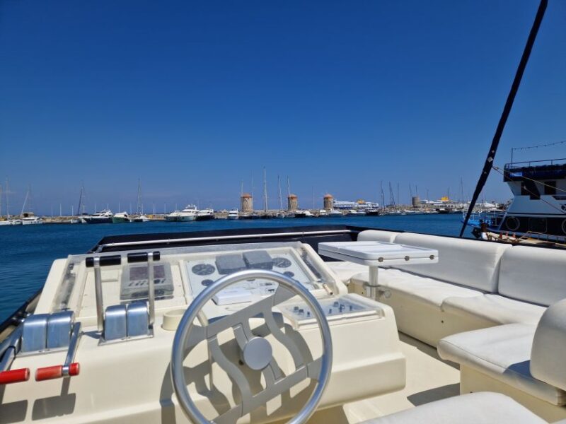 From Rhodes: Yacht Cruise to Lindos With Lunch and Drinks - Snorkeling Equipment and Changing Room