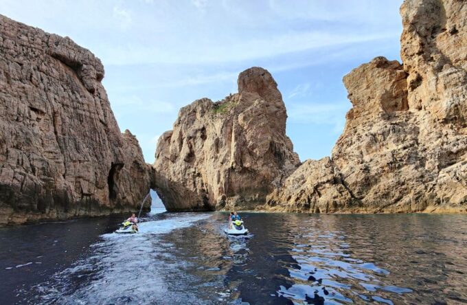 From San Antonio: Jet Ski Tour to Cala Aubarca With Swimming - Booking and Cancellation Policy