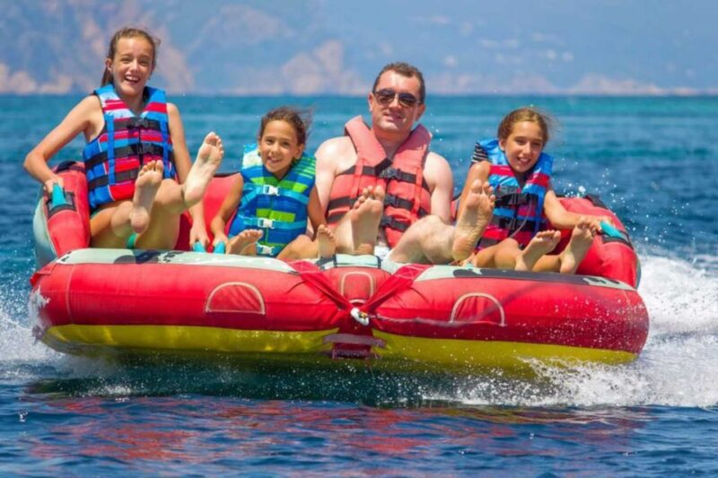 From Sharm: Parasailing, Glass Boat, Watersports, and Lunch - Banana and Sofa Boat Rides