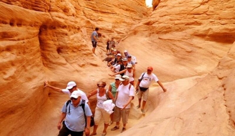 From Sharm: Red Canyon, Dahab, ATV, Camel & Snorkeling Tour - Colored Canyon