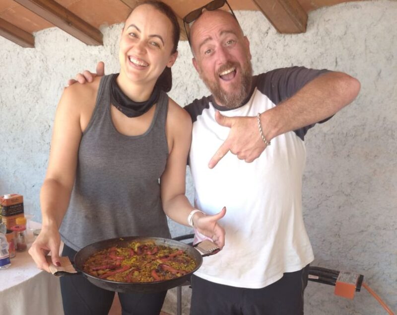 From Sitges: Paella Masterclass With Drink and Bike Ride - Leisurely Bike Ride