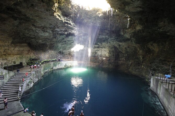 From Valladolid: Rio Lagartos + Coloradas + Ek Balam + Cenote (Transport) - Cenote Swimming and Dining