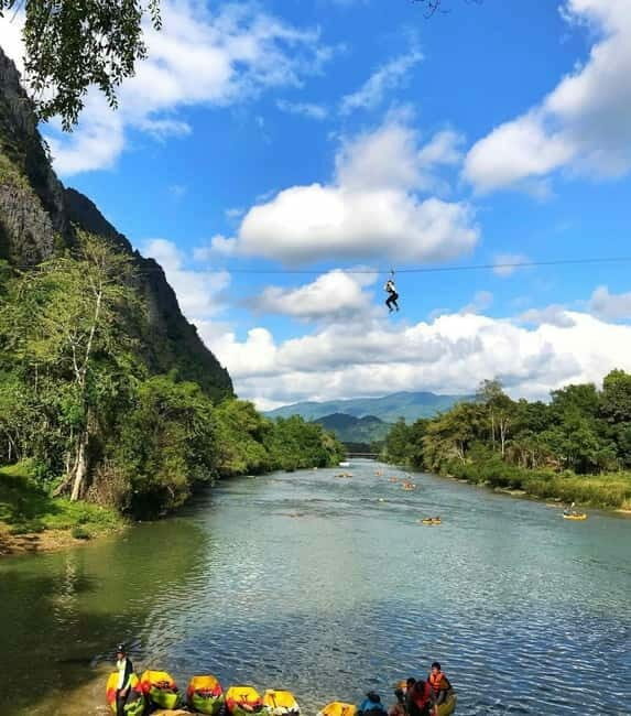 From Vientiane: Vang Vieng Tour with Cave Kayak & Zipline - Transportation and Group Size