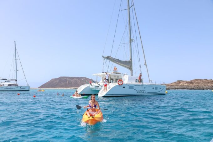 Fuerteventura: Private Luxury Catamaran to Lobo Island - Onboard Experience