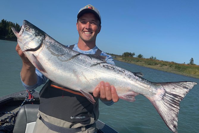 Full Day Alaska Salmon Fishing on the Kenai Peninsula - River Boats and Life Jackets