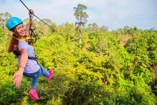 Full-Day Bike Tour in Siem Reap With Zipline - Zipline Canopy Tour