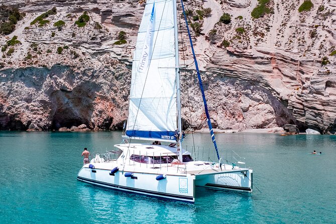 Full-Day Tour of Milos and Poliegos Small Group Catam With Lunch - Transportation and Group Size