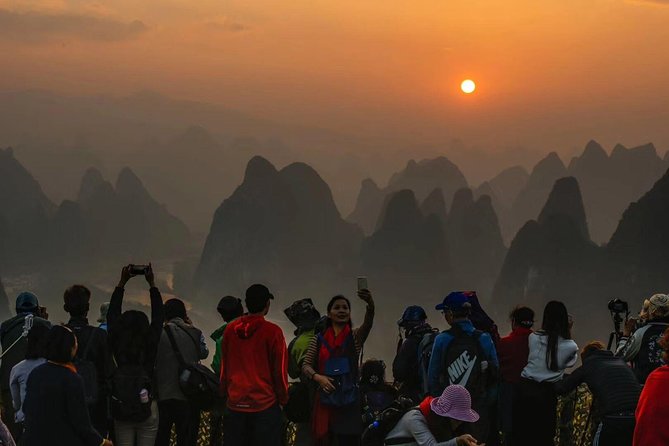 Full-Day Yangshuo Sunrise and Li-River Cruise With the 3 Star Boat Private Tour - Exploring Xianggong Hill
